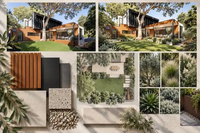 Material and design details for a landscape project