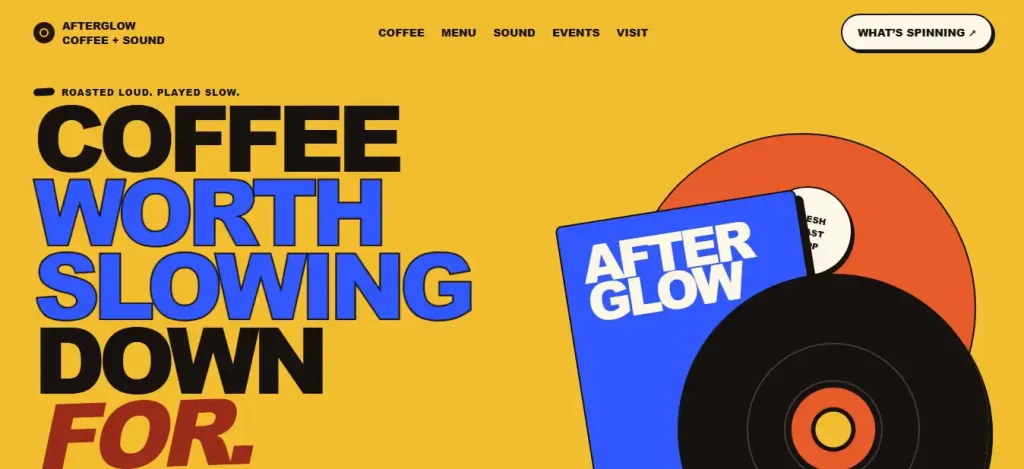 Afterglow Coffee and Sound Homepage