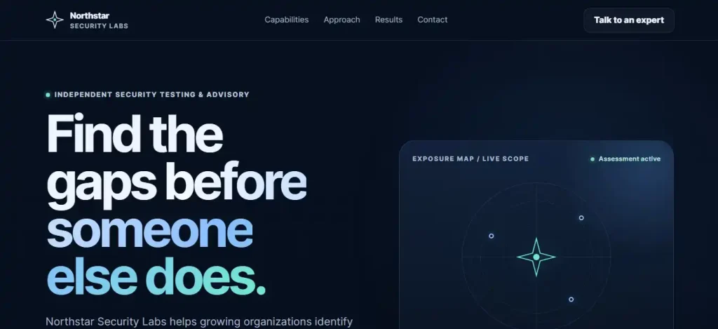 Northstar Security Labs website homepage